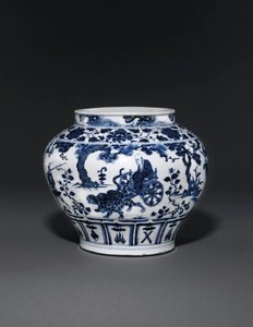 Pot bleu et blanc exceptionnellement rare et important, dynastie Yuan, milieu du 14ème siècle