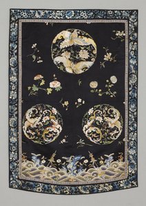Tenture, vers 1750-1800 (Soie avec broderie (point de satin), teintures naturelles et synthétiques)