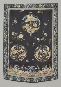 Tenture, c.1750-1800 (Soie avec broderie (point de satin), teintures naturelles et synthétiques)