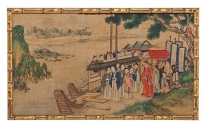Une des vingt-quatre scènes du Rêve du pavillon rouge - School Chinese