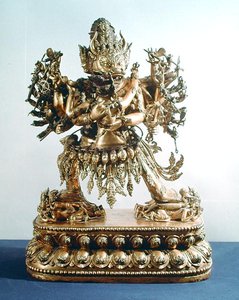 Vajrabhairava, aspect de Yamantaka, le gardien de la loi, Dynastie Qing - School Chinese