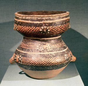 Vase à taille contractée, de Lanzhou, Gansu, fin du 3ème millénaire av. J.-C.