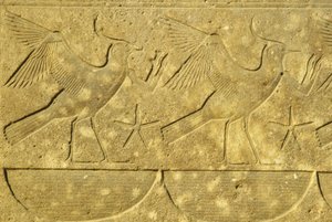 Égypte ancienne, peinture murale/sculpture, Alouettes, représentant les diverses tribus d