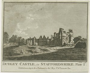 Château de Dudley - Le donjon (gravure sur cuivre) - School English