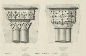 Intérieur de la cathédrale de Lichfield - Feuillage sculpté