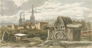 Lichfield - Ancienne tombe dans le cimetière de St. Michael