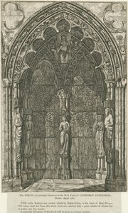Cathédrale de Lichfield - Porte ouest (eau-forte) - School English