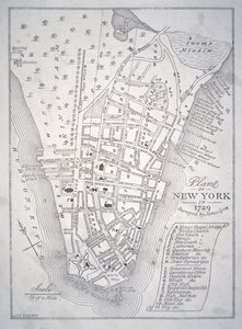 Plan de New York en 1729 - School English