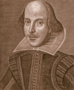 Portrait de William Shakespeare, gravé par Martin Droeshout - School English