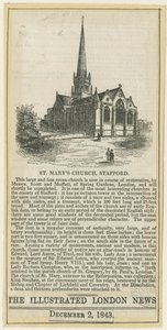 Stafford - Église Sainte-Marie : gravure sur bois, nd [c 1843]