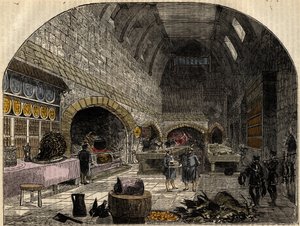 La cuisine du 16ème siècle de la reine Élisabeth I - gravure tirée de « Histoire d