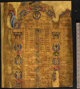 Tables canoniques, 6e-7e siècle, Add MS 5111, f.11r