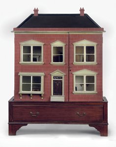 Maison de Poupée sur Base Associée avec Tiroir