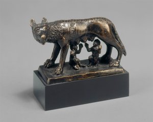 Romulus et Remus allaités par une louve - School Florentine