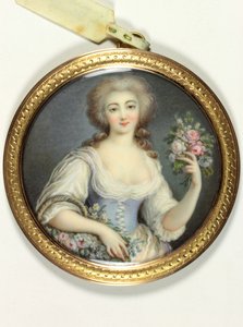 Une dame appelée Jeannette Lollier (émail) - School French