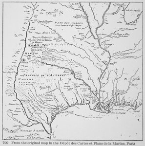 Amérique coloniale : Carte de la Louisiane, Nouvelle-France