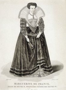 Portrait de Marguerite de Valois, dite Reine Margot (1553-1615), reine de Navarre, première épouse de Henri IV