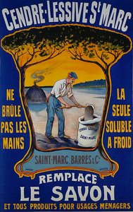 Affiche pour la poudre à laver Saint-Marc Barres