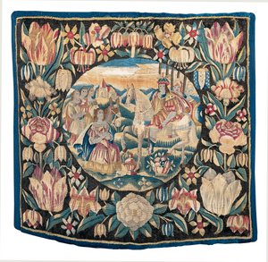 Tapisserie biblique représentant Abigail et David, Allemagne du Nord, fin 16e - début 17e siècle