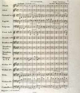 Première page de la partition de "Paulus", op. 36 de Felix Mendelssohn - School German