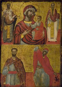 Madone, enfant et saints