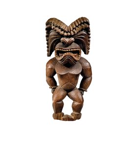 Figure hawaïenne, style kona, représentant le dieu de la guerre, ku ka ’ili moku, vers 1780-1820