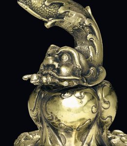 Coupe nautile montée, Nagyszeben, milieu du XVIIe siècle (détail)