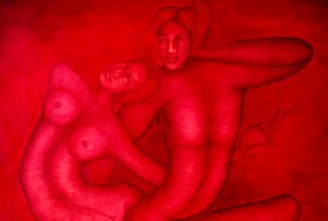 Peinture acrylique sur toile Fusion