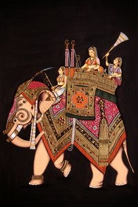 Peinture miniature de Mumtaz Mahal sur papier - School Indian