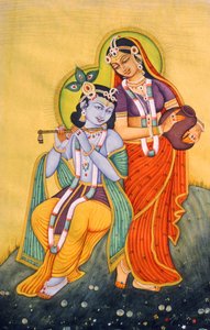 Miniature de Radha Krishna, Inde