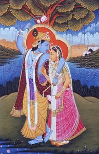 Miniature de Radha Krishna, Inde