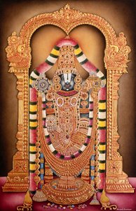 Miniature de Tirupati Balaji sur papier