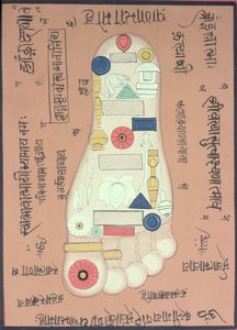 Diagramme tantrique du pied droit