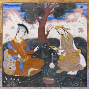 Fresque au palais de Chehel Sotoun, Esfahan, Iran - School Iranian
