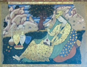 Fresque au palais de Chehel Sotoun, Ispahan, Iran - School Iranian