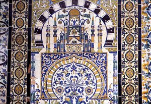 Tunisie à Kairouan : décoration de la mosquée