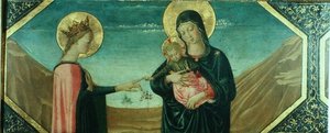 Le mariage mystique de Sainte Catherine, école florentine