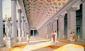 Forum de Trajan - reconstruction de la colonnade - School Italian