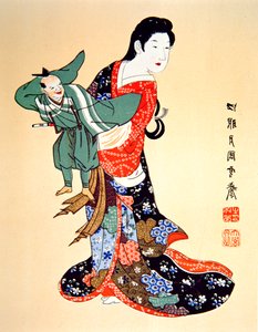 Culture du vieux Japon - un joueur de marionnettes Bunraku