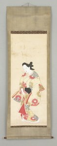Figure féminine en robe fleurie - Japanese School
