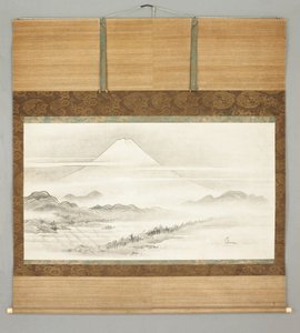 Kakemono, paysage du mont Fuji