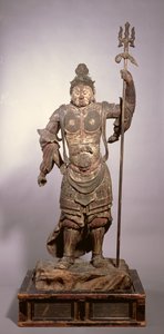 Zocho-ten, Gardien bouddhiste du Sud, période Nambokucho à Muromachi