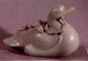 Verseur en forme de canard. Période Koryo, fin du 12ème siècle. Collection Hyung pil Chun - School Korean