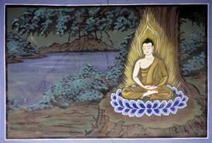 Vie de Bouddha : Bouddha en méditation - Temple Yongju, région de Suwon, Corée du Sud. - School Korean