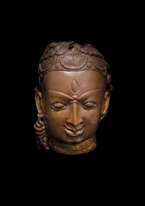 Masque repoussé de Shiva, vers 11e siècle - School Nepalese