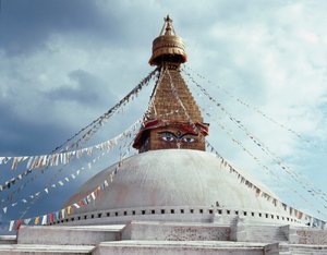 Vue du stupa bouddhiste, 8ème siècle