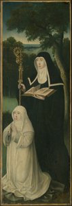 Sainte Gertrude de Nivelles et une chanoinesse augustinienne - School Netherlandish