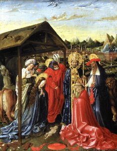 La Nativité avec SS. Sixte (?) et Jérôme et un cardinal