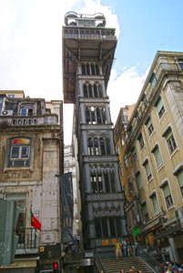 Ascenseur de Santa Justa, Lisbonne, Portugal
