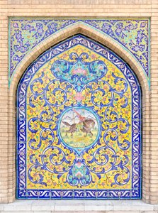 Carrelage au palais de Golestan, Téhéran, Iran